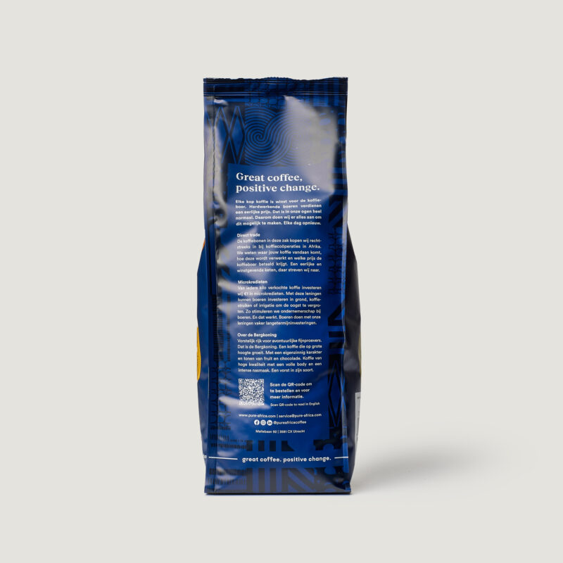 Zak koffiebonen achterkant