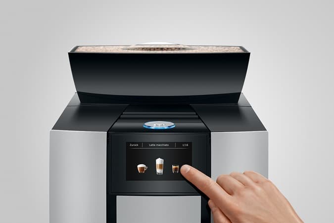 Bedien de zakelijke koffiemachine Jura GIGA X3c met een touchscreen