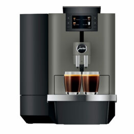 Vooraanzicht van de zakelijke Jura X4 koffiemachine