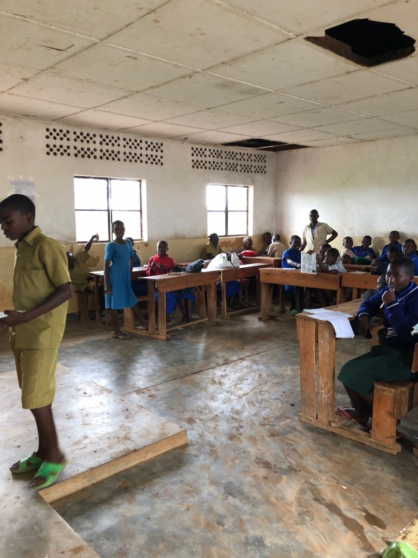 De klas van Beatrice in Mugina in Rwanda