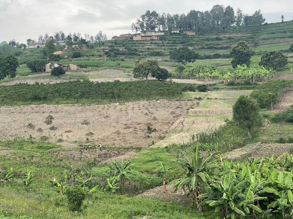 Foto van het dorp Mugina in Rwanda