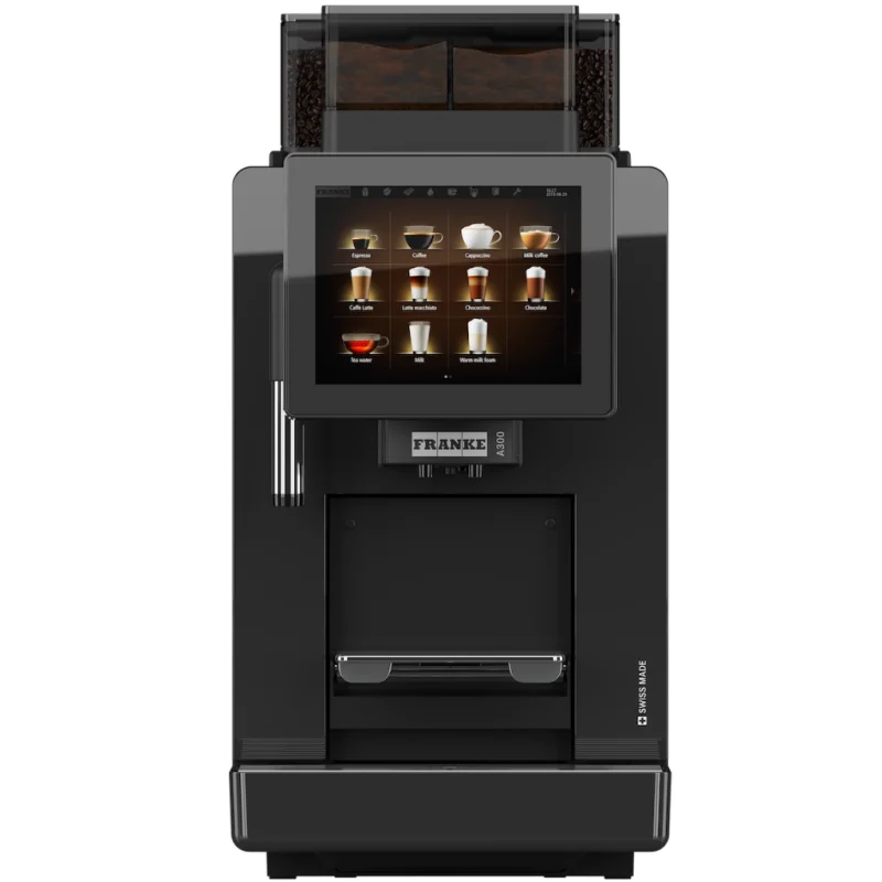 Vooraanzicht van de Franke A300 met helder touchscreen