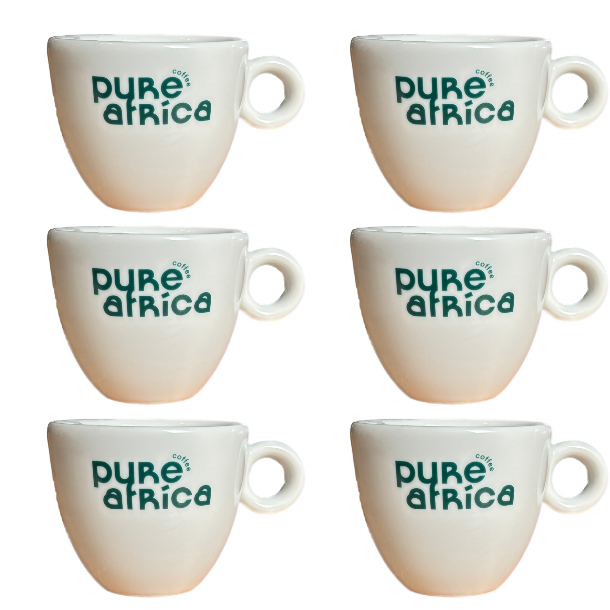 cappuccino kop met Pure Africa logo